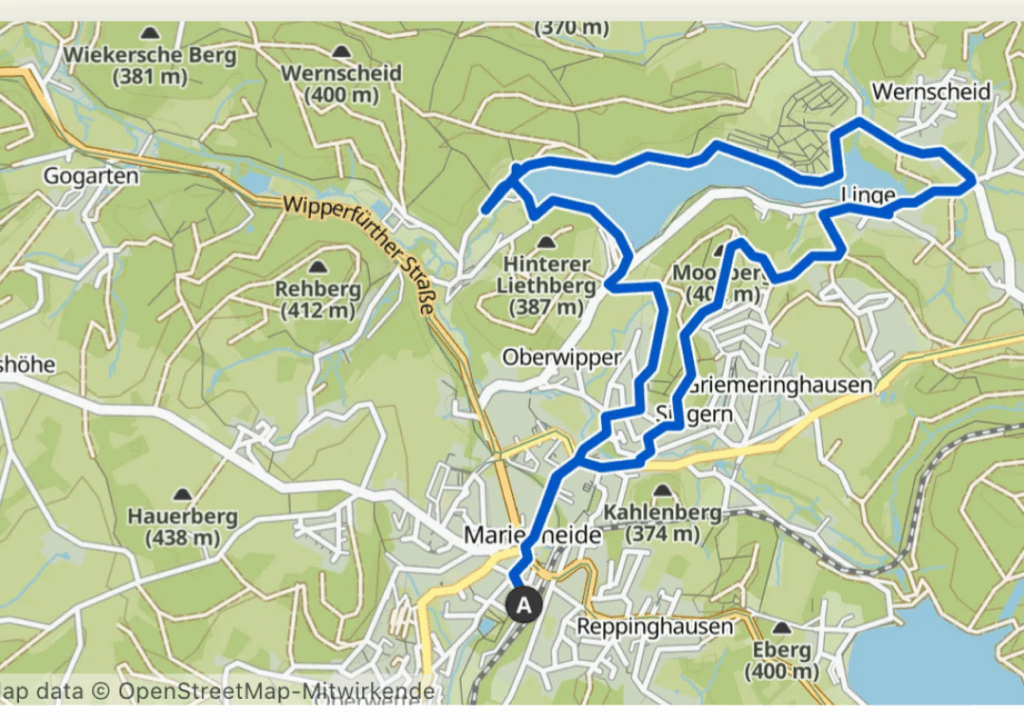 komoot strecke von marienheide